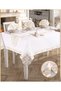 Elegant Linen 26-Piece, 12-Person, Cream-Gold, 160 × 260 cm Table Set BX - 3