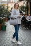 Woven-Look Women's Shoulder Bag, Hand-Knitted, Stylish Design BX - 5