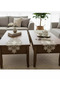 5-Piece Living Room Set with Lace-Trimmed Linen Tablecloth and Table Runner Set, Bridal Set, Selena Model No. BX - 3