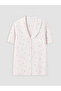 Ozmarka New Season Ecru Ruffled Plaid Women's Shorts Pajama Set - 6