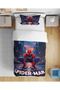 Spiderman Spiderman Patterned 3D Digital Printed Single Boy's Duvet Cover Set Without Sheets