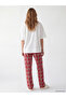 Crew Neck Printed Women's Pajama Set - 4