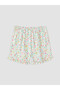 Crew Neck Printed Women's Shorts Pajama Set - 7