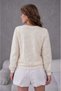 Women's Floral Lace Detailed Crew Neck Knitwear Blouse - 3