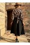 Women's Long-Sleeve Double-Breasted Neck Scuba Crepe Midi-Length Dress - 2