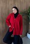 Roma Zippered Cardigan Red - 3