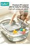 12PCS Baby Bath Tub, Collapsible Baby Bathtub with Temperature Sensing + Soft Bath Cushion + Shower Cap + Duckling toys *4 + Ocean Balls *5, Portable Travel Infants Bathtub, Large Capacity - 3
