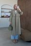 Apolet Detail Long Trench Coat Mint - 4