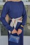 Deep Striped Mercerized Dress Navy Blue - 3