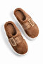 Women's Plush House Slippers with Buckle Detail |   Highly Thick Soled, Soft and Warm Winter Slippers - 6