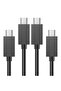 شاحن يد تحكم بلايستيشن 5 - حزمة من 2 كابل شحن سريع أصلي 3 أمبير بطول 5 أقدام USB-C إلى USB-C لنقل البيانات