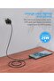 شاحن من النوع C بقدرة 25 واط - شاحن فائق السرعة مع محول حائط USB C وكابل USB-C إلى USB-C بطول 1 متر، متوافق - 2