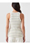 Nevavm Women's Striped Crew Neck Undershirt with a Difference - 4