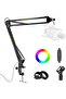 مجموعة NEXTLEVEL الديناميكية - ميكروفون ديناميكي X70 مع حامل وخلاط X71، XLR و Type-C، RGB، مزود بتقنية إلغاء الضوضاء - 4