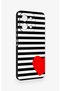 Vivo Y28 Compatible Striped Red Heart Pattern Silicone Case - 4