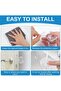 6Pcs Self Adhesive Home Door & Wall Handle Stopper, 5cm Clear Rubber Door bumper, Round Wall Shield - 3