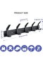 2Pack Double-Layer Heavy-Duty Wall Hook Rack for Clothes, Hats, Umbrellas, and Keys, Black Met - 2