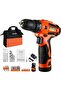 12 V Cordless Drill with 37-Piece Tool Set, Two-Speed Adjustment