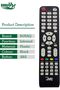 جهاز تحكم عن بعد عالمي لتلفزيون JVC Pro LED LCD الذكي باللون الأسود - 3