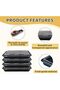 Durable Food Storage Containers with Lids, Reusable Plastic Meal Prep Boxes, Airtight Fridge & Freez - 6