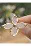 Enamel adjustable ring - ecru - - 2