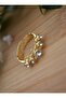 Five stone adjustable ring - gold color - - 5