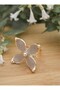 Enamel adjustable ring - ecru - - 3