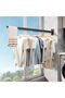 Wall Mounted Clothes Drying Rack, Collapsible Laundry Drying Rack, Retractable Foldable Drying Rack - 4