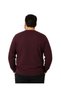 Men's Large Size Burgundy V-Neck Cotton Sweater 3Xl-4Xl-5Xl-6Xl - 3