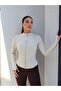 High Collar Zippered Slim Fit Jacket - 2