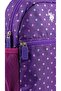 U.S Polo Children's Backpack Purple Polka Dot Zippered Multi-Compartment Mesh Pocket Lightweight School Bag Plcan 26131 - 3
