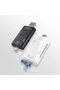 قارئ بطاقات ذاكرة USB 6 في 1، محول قارئ بطاقات SD وMicro SD مع منافذ USB 3.0 وUSB C، يدعم OTG