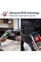 حامل بطاقات للرجال، محفظة ثلاثية الطي مانعة لسرقة بيانات RFID مع غلاف معدني يفتح تلقائيًا - 6