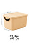19Lt Storage Box with Lid - Multi-Purpose Closet Organizer Basket Decorative Organizer Yellow - 5