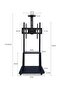 Rabos Mobile TV Stand Rolling TVs Cart with Wheels for 32-75 Inch LCD LED Flat Curved Screen TVs Height Adjustable Heavy-Duty Floor TV Stand with Sturdy Base Max - 2