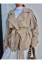 Lined Belted Trench Coat - 3