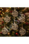 Christmas Tree Ornament Wooden Pine Tree Set of 6