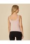 Women Beige Ribbed Padded Button Cami Top - 3
