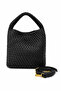 Women's Hand and Shoulder Bag Italian Style Luxury Leather Knitted Patterned Cross Strap Stylish Shoulder Bag 26991