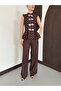 Polka Dot Trousers - Brown |   D3075 - 4