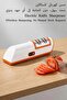 Knife Sharpener, USB-Rechargeable Electric Knife Sharpener, Professional Sharpening Stone, Automatic Knife Grinder, Kitchen Electric Fast Sharpeners (Color: Orange) - 3