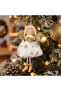 Christmas Snow Angel with Gold Heart Pattern 13 cm