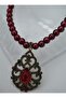 Special Design Root Ruby Necklace - Red - - 3