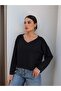 V-Neck Long Sleeve Modal Blouse - 4