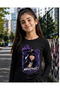 Manifest Printed Black Long Sleeve Body T-Shirt Sweatshirt (Slim Fit)