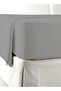 Single Size Fitted Sheet | Soft 400TC Sateen Cotton Material | Dark Grey Color | 1 Fitted - 3