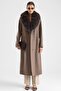 Detachable Fur Belted Plus Size Long Cashmere Coat K. Vi̇zon 3133-Btk - 4