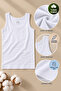 Boy's Undershirt 0036 Wide Straps 100% Cotton (Seher Authorized Seller) 5 Pieces - White - 4