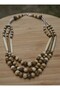 Real Bone Ethnic Tibetan Design Necklace - Brown - - 2