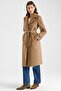 Medium Length Mono Closure Coat with Stitching Detail K. Kamel 3186 - 4